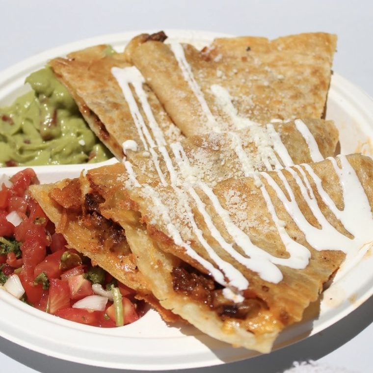 Quesadillas with guacamole and pico