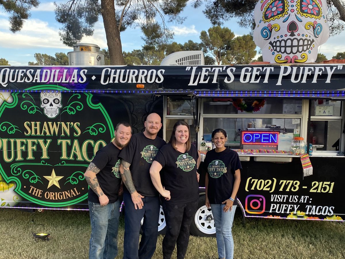 The Shawn's Puffy Tacos crew in front of the truck