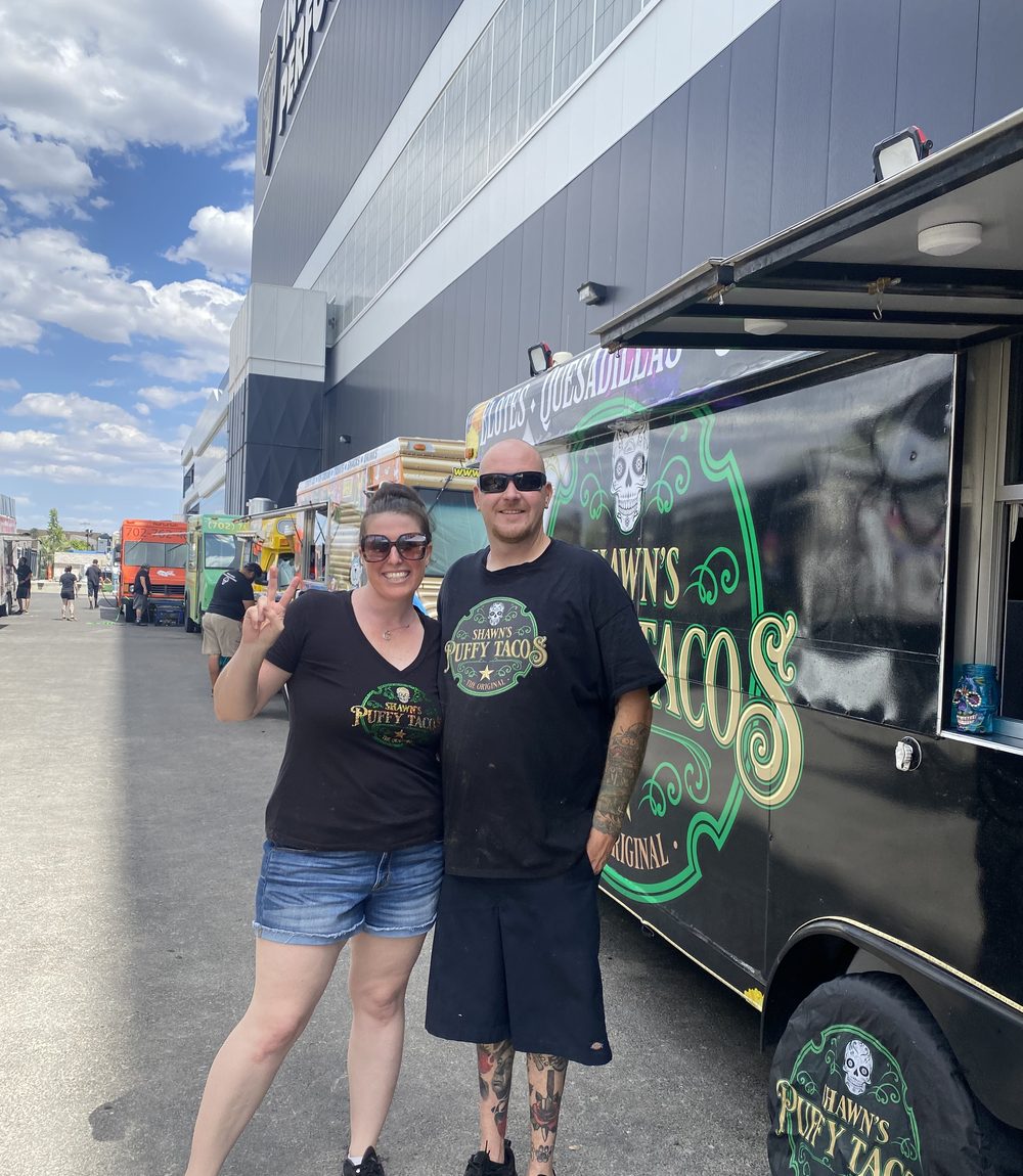 The team behind Shawn's Puffy Tacos outside the truck