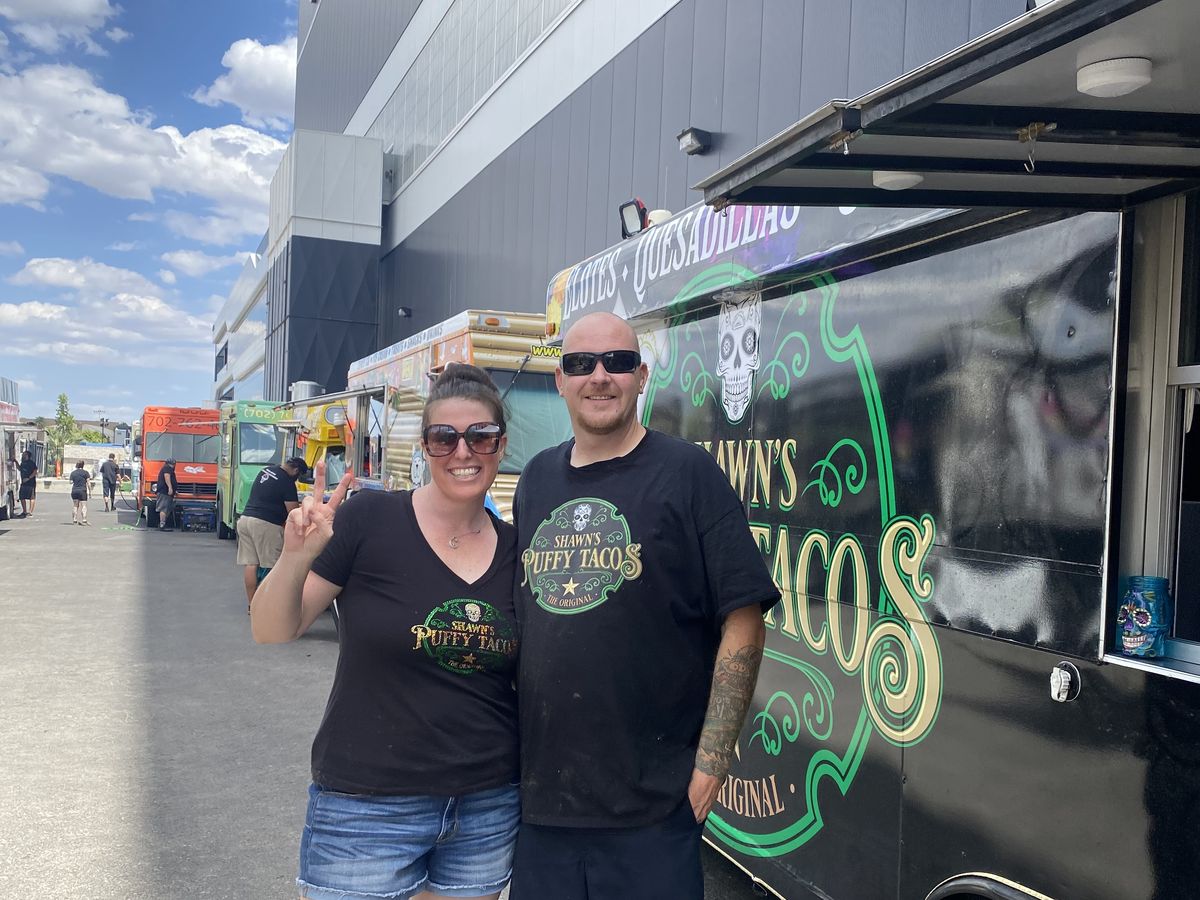 Shawn and Alicia at a truck festival