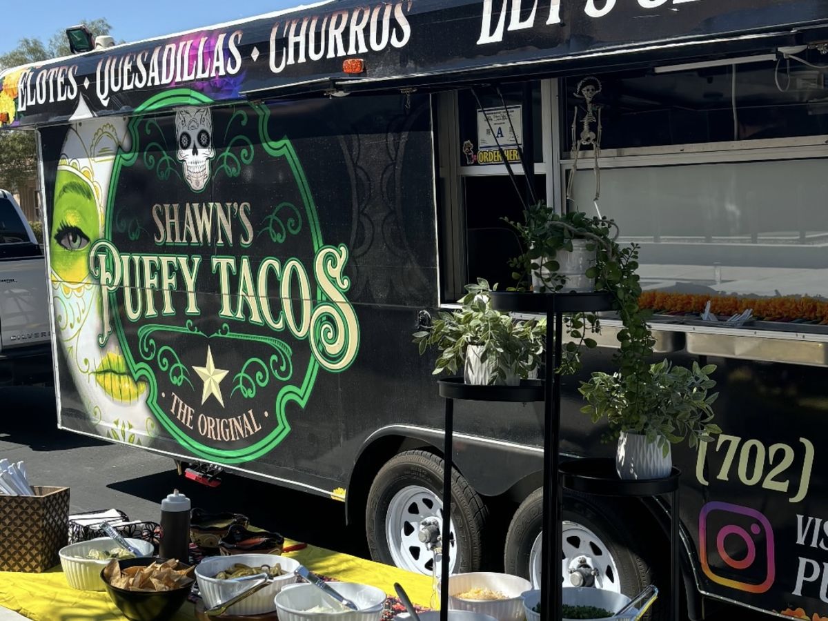 Catering prepared beside the truck